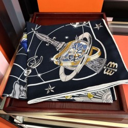 Special Grade Replica Hermes Starry Night Chorus Silk Scarf Cashmere Square Handkerchief 140 03 Clone Sale