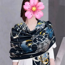 Special Grade Replica Hermes Starry Night Chorus Silk Scarf Cashmere Square Handkerchief 140 03 Clone Sale