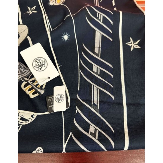 Special Grade Replica Hermes Starry Night Chorus Silk Scarf Cashmere Square Handkerchief 140 03 Clone Sale