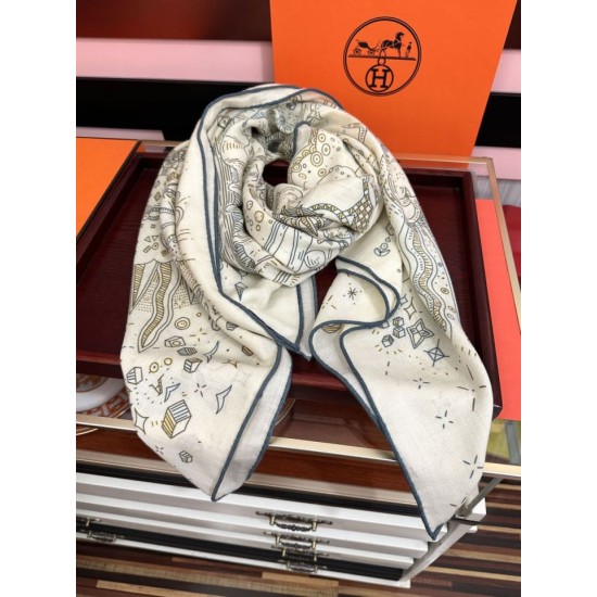 Special Grade Replica Hermes Starry Night Chorus Silk Scarf Cashmere Square Handkerchief 140 02 Clone Sale