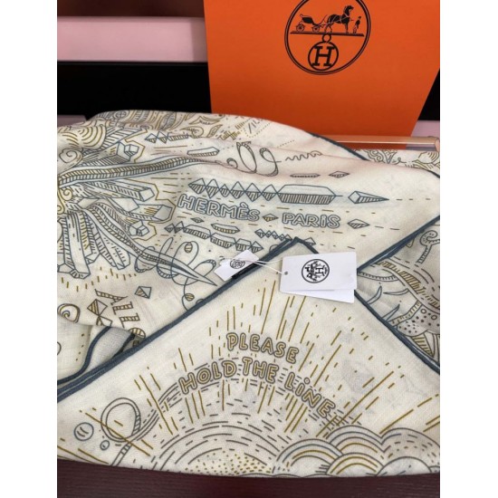 Special Grade Replica Hermes Starry Night Chorus Silk Scarf Cashmere Square Handkerchief 140 02 Clone Sale