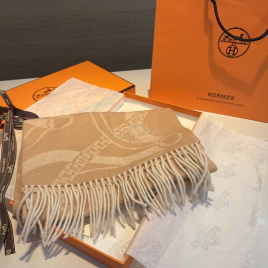 Special Grade Replica Hermes classic Lambswool scarf 30 x 200 03 Clone Sale