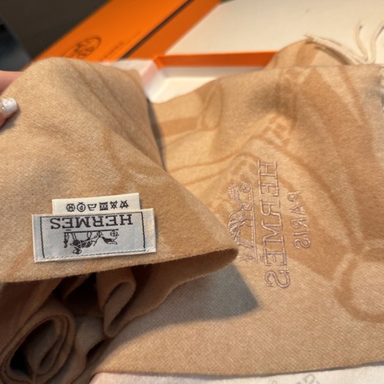 Special Grade Replica Hermes classic Lambswool scarf 30 x 200 03 Clone Sale