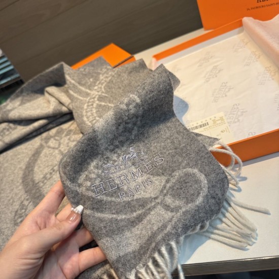 Special Grade Replica Hermes classic Lambswool scarf 30 x 200 01 Clone Sale