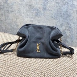 Special Grade Replica YSL Saint Laurent Jamie Shoulder Bag Gray Suede Clone Sale