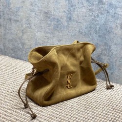 Special Grade Replica YSL Saint Laurent Jamie Shoulder Bag Gold Leaf Suede Clone Sale