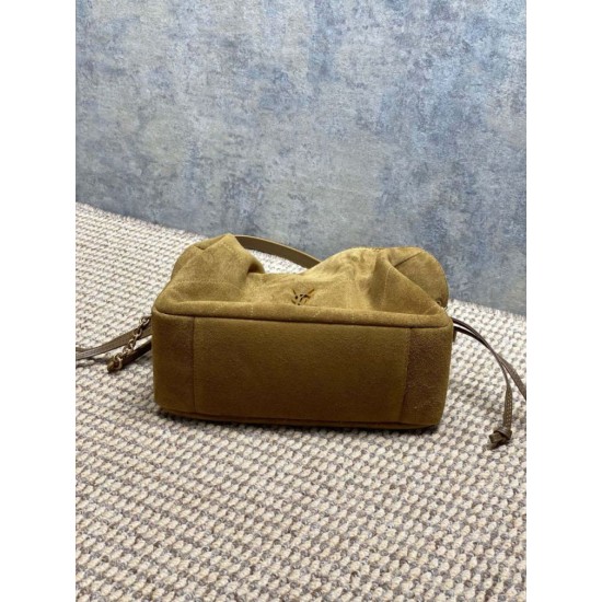 Special Grade Replica YSL Saint Laurent Jamie Shoulder Bag Gold Leaf Suede Clone Sale