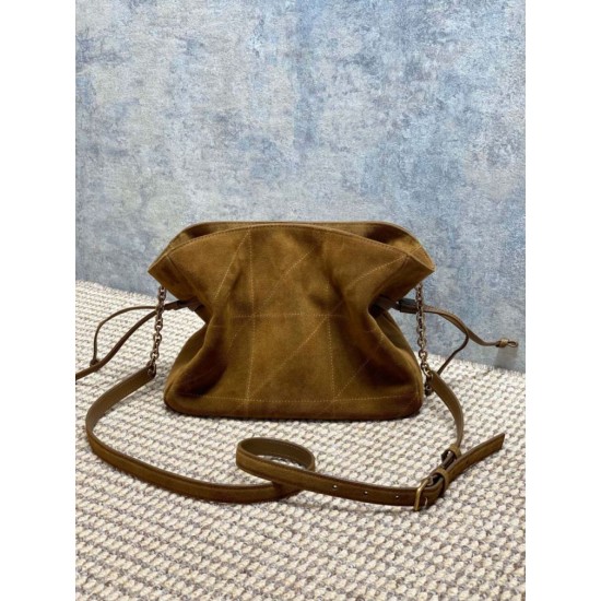 Special Grade Replica YSL Saint Laurent Jamie Shoulder Bag Caramel Suede Clone Sale