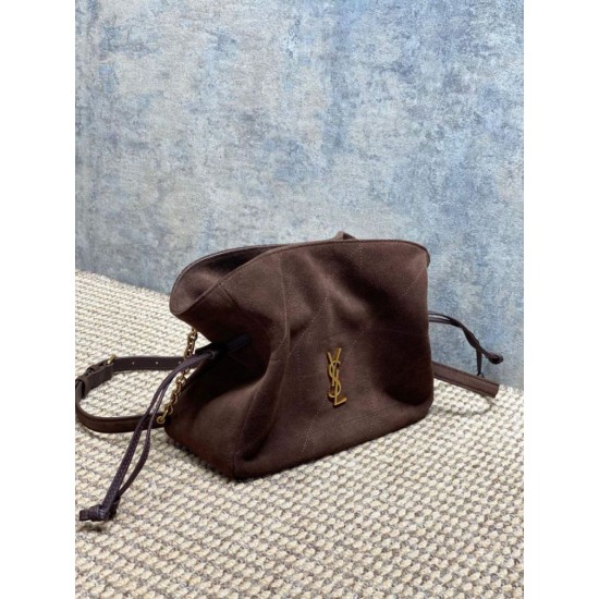 Special Grade Replica YSL Saint Laurent Jamie Shoulder Bag Coffee Suede Clone Sale