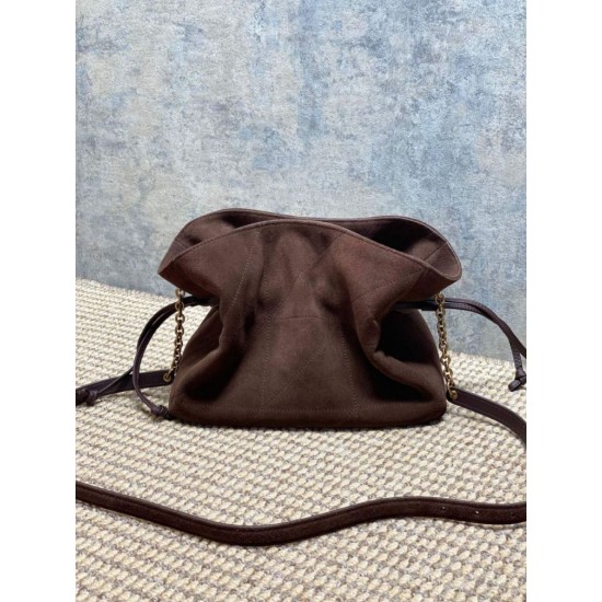 Special Grade Replica YSL Saint Laurent Jamie Shoulder Bag Coffee Suede Clone Sale