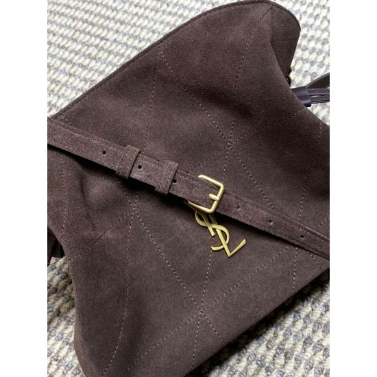 Special Grade Replica YSL Saint Laurent Jamie Shoulder Bag Coffee Suede Clone Sale