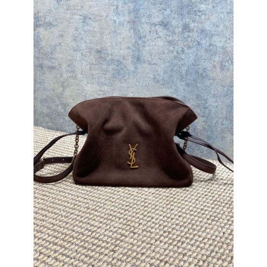 Special Grade Replica YSL Saint Laurent Jamie Shoulder Bag Coffee Suede Clone Sale