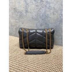 Special Grade Replica YSL Saint Laurent Mini Loulou Puffer Shoulder Bag Urban Gray Clone Sale