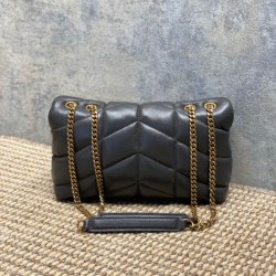 Special Grade Replica YSL Saint Laurent Mini Loulou Puffer Shoulder Bag Urban Gray Clone Sale