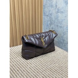 Best Replica YSL Saint Laurent Medium Loulou Puffer Crossbody Bag, Coffee Fake At Cheap Price Special Grade Replica YSL Saint Laurent Medium Loulou Puffer Crossbody Bag, Coffee Clone Sale