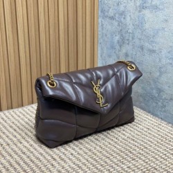 Special Grade Replica YSL Saint Laurent Medium Loulou Puffer Crossbody Bag, Coffee Clone Sale