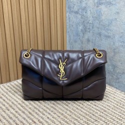 Special Grade Replica YSL Saint Laurent Medium Loulou Puffer Crossbody Bag, Coffee Clone Sale