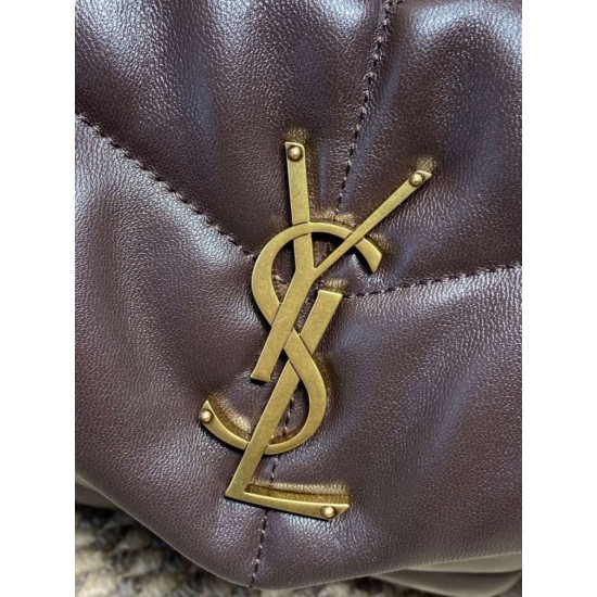 Special Grade Replica YSL Saint Laurent Medium Loulou Puffer Crossbody Bag, Coffee Clone Sale