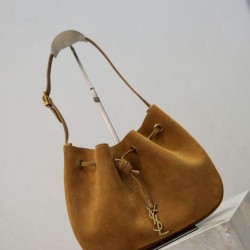 Special Grade Replica YSL Saint Laurent PARIS VII Small Hobo Bag, Yellow Suede Clone Sale