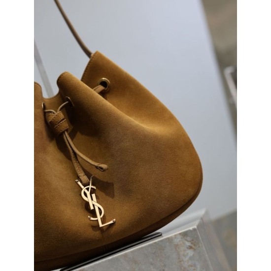 Special Grade Replica YSL Saint Laurent PARIS VII Small Hobo Bag, Yellow Suede Clone Sale