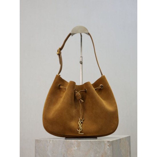 Special Grade Replica YSL Saint Laurent PARIS VII Small Hobo Bag, Yellow Suede Clone Sale