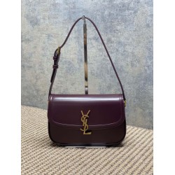 Special Grade Replica YSL Saint Laurent Medium Solferino Box Crossbody Bag, Burgundy Clone Sale