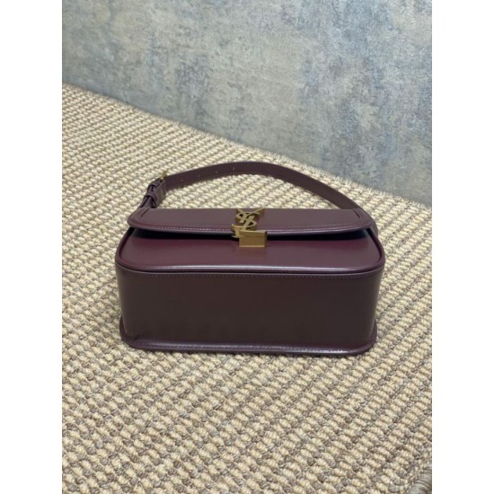 Special Grade Replica YSL Saint Laurent Medium Solferino Box Crossbody Bag, Burgundy Clone Sale