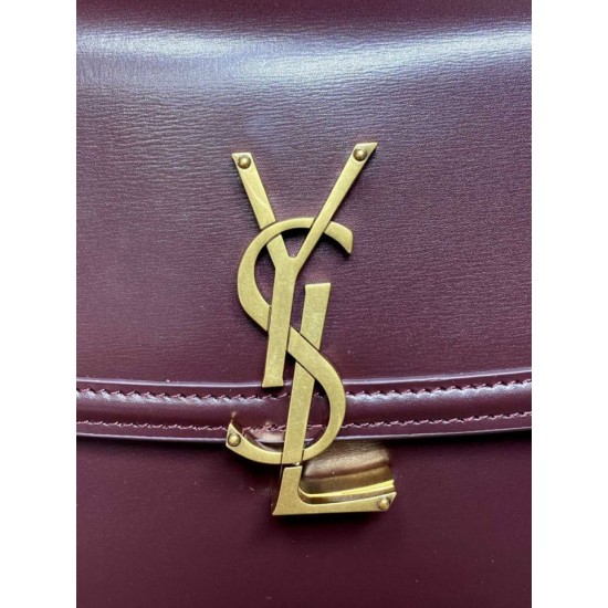 Special Grade Replica YSL Saint Laurent Medium Solferino Box Crossbody Bag, Burgundy Clone Sale
