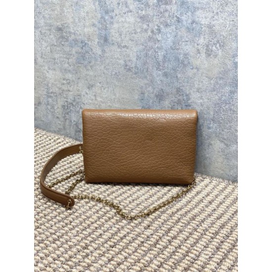 Best Replica YSL Saint Laurent Mini Calypso Classic Crossbody Bag with Chain, Brown Fake At Cheap Price Special Grade Replica YSL Saint Laurent Mini Calypso Classic Crossbody Bag with Chain, Brown Clone Sale