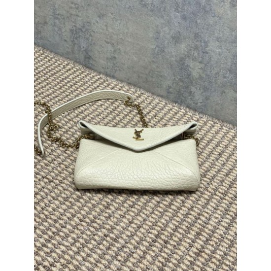 Best Replica YSL Saint Laurent Mini Calypso Classic Crossbody Bag with Chain, Beige Fake At Cheap Price Special Grade Replica YSL Saint Laurent Mini Calypso Classic Crossbody Bag with Chain, Beige Clone Sale