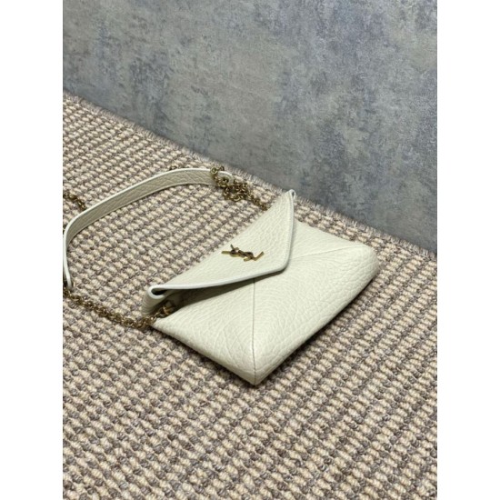Best Replica YSL Saint Laurent Mini Calypso Classic Crossbody Bag with Chain, Beige Fake At Cheap Price Special Grade Replica YSL Saint Laurent Mini Calypso Classic Crossbody Bag with Chain, Beige Clone Sale