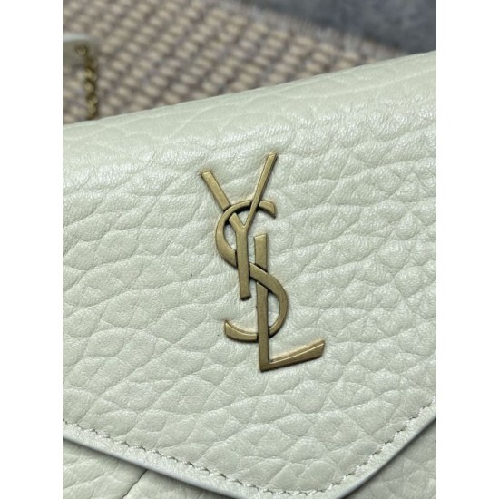 Best Replica YSL Saint Laurent Mini Calypso Classic Crossbody Bag with Chain, Beige Fake At Cheap Price Special Grade Replica YSL Saint Laurent Mini Calypso Classic Crossbody Bag with Chain, Beige Clone Sale