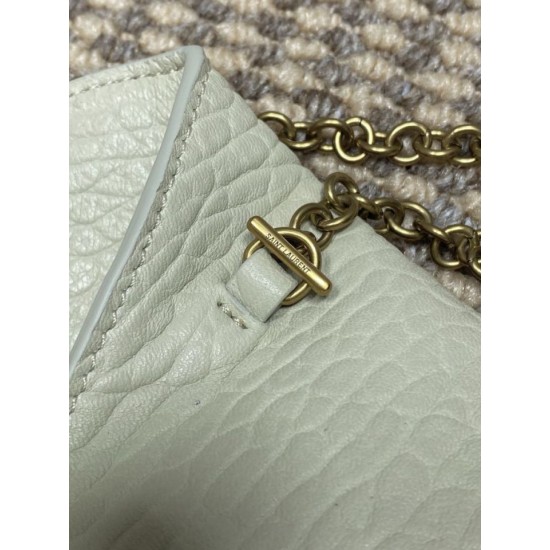 Best Replica YSL Saint Laurent Mini Calypso Classic Crossbody Bag with Chain, Beige Fake At Cheap Price Special Grade Replica YSL Saint Laurent Mini Calypso Classic Crossbody Bag with Chain, Beige Clone Sale