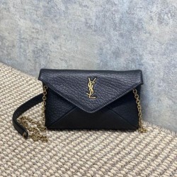 Special Grade Replica YSL Saint Laurent Mini Calypso Classic Crossbody Bag with Chain, Black Clone Sale