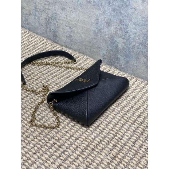 Best Replica YSL Saint Laurent Mini Calypso Classic Crossbody Bag with Chain, Black Fake At Cheap Price Special Grade Replica YSL Saint Laurent Mini Calypso Classic Crossbody Bag with Chain, Black Clone Sale