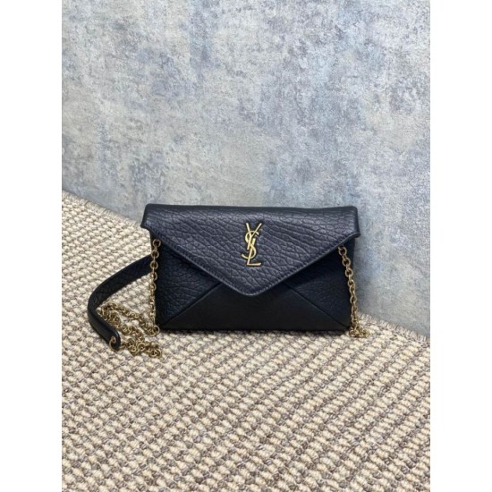 Best Replica YSL Saint Laurent Mini Calypso Classic Crossbody Bag with Chain, Black Fake At Cheap Price Special Grade Replica YSL Saint Laurent Mini Calypso Classic Crossbody Bag with Chain, Black Clone Sale