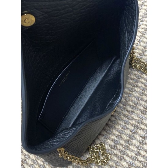 Best Replica YSL Saint Laurent Mini Calypso Classic Crossbody Bag with Chain, Black Fake At Cheap Price Special Grade Replica YSL Saint Laurent Mini Calypso Classic Crossbody Bag with Chain, Black Clone Sale