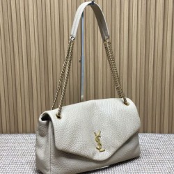 Special Grade Replica Large Crossbody Bag YSL Saint Laurent Calypso Beige Clone Sale