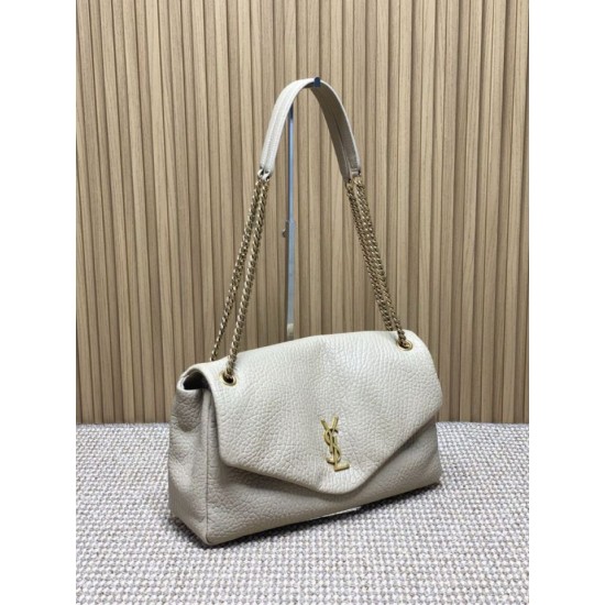 Special Grade Replica Large Crossbody Bag YSL Saint Laurent Calypso Beige Clone Sale