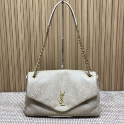 Special Grade Replica Large Crossbody Bag YSL Saint Laurent Calypso Beige Clone Sale