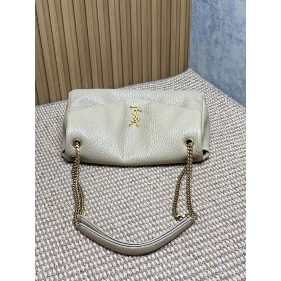 Special Grade Replica Large Crossbody Bag YSL Saint Laurent Calypso Beige Clone Sale
