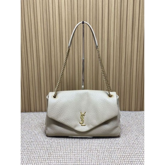 Special Grade Replica Large Crossbody Bag YSL Saint Laurent Calypso Beige Clone Sale