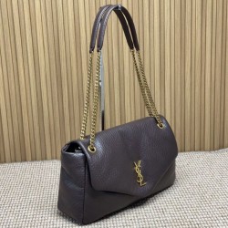 Special Grade Replica YSL Saint Laurent Calypso Large Crossbody Bag in Coffee Clone Sale