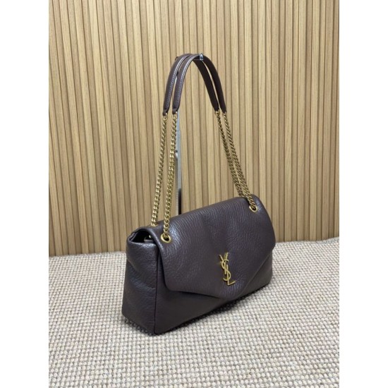 Special Grade Replica YSL Saint Laurent Calypso Large Crossbody Bag in Coffee Clone Sale
