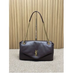 Special Grade Replica YSL Saint Laurent Calypso Large Crossbody Bag in Coffee Clone Sale