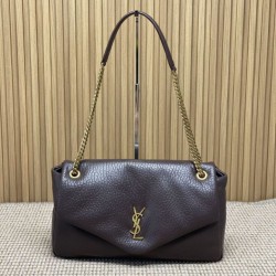 Special Grade Replica YSL Saint Laurent Calypso Large Crossbody Bag in Coffee Clone Sale