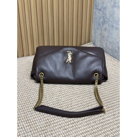 Special Grade Replica YSL Saint Laurent Calypso Large Crossbody Bag in Coffee Clone Sale