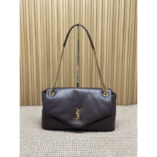 Special Grade Replica YSL Saint Laurent Calypso Large Crossbody Bag in Coffee Clone Sale