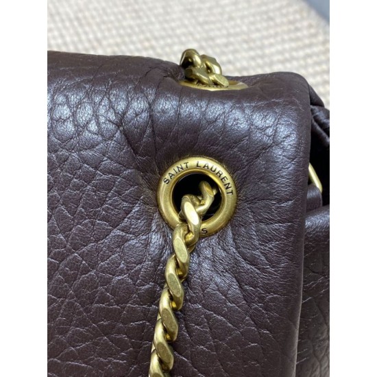 Special Grade Replica YSL Saint Laurent Calypso Large Crossbody Bag in Coffee Clone Sale