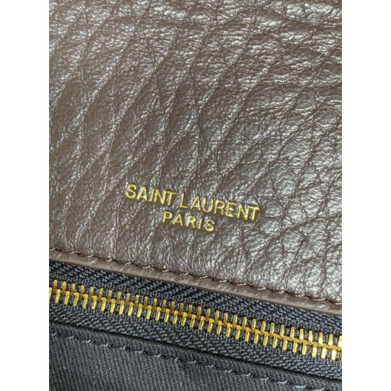Special Grade Replica YSL Saint Laurent Calypso Large Crossbody Bag in Coffee Clone Sale
